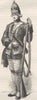 MILITARIA. A British grenadier c1880 old antique vintage print picture