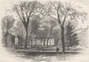 MASSACHUSETTS. Quad, Harvard College, Cambridge c1880 old antique print