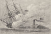 USA. Civil War. Merrimac sinking Cumbria c1880 old antique print picture