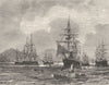SHIPS. Introduction. L'Escadre de Mediterranee 1881 old antique print picture