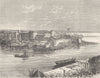 FINISTÈRE. Finistere. Port militaire de Brest 1881 old antique print picture
