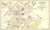 KENT. Canterbury Town Plan 1924 old antique vintage map chart