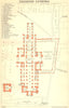 SUSSEX. Chichester cathedral 1924 old antique vintage map plan chart