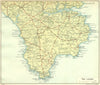 CORNWALL. Lizard 1924 old antique vintage map plan chart