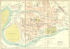 CHESHIRE. Chester Town Plan 1924 old antique vintage map chart