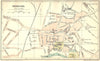 HEREFORD. Town Plan 1924 old antique vintage map chart