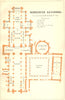 WORCS. Worcester cathedral 1924 old antique vintage map plan chart