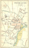 WARCS. Stratford on Avon 1924 old antique vintage map plan chart