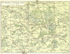 NOTTS. Dukeries & Sherwood Forest 1924 old antique vintage map plan chart