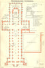 NORTHANTS. Peterborough cathedral 1924 old antique vintage map plan chart