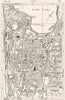 COMO town/city plan. Italy 1953 old vintage map chart