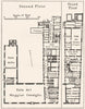 Interior of the Doges' Palace. Floor plan. Venice 1953 old vintage map chart