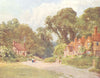 Chenies, Buckinghamshire by Sutton Palmer 1920 old antique print picture