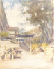 JAPAN. Side of Temple 1904 old antique vintage print picture
