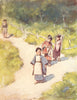 JAPAN. A Sunny Stroll 1904 old antique vintage print picture