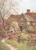 SURREY. An Ancient Cottage Ockley 1912 old antique vintage print picture