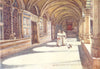 FLORENCE FIRENZE. The Green Cloister of Santa Maria Novella. Italy 1905 print