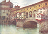 FLORENCE FIRENZE. Ponte Vecchio & Houses of the Via de' Bardi. Italy 1905