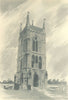 WEST WAHON. St. Mary's - The Bell Tower. Norfolk. By Barbara Jones 1947 print