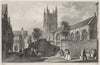 DEVON. St. Andrew's Church, Plymouth 1829 old antique vintage print picture