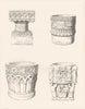 FONT. Hartland; St Mary Steps; Alpbington; Stoke Canon 1822 old antique print