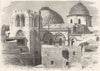 ISRAEL. Jerusalem. Church Holy Sepulchre at 1870 old antique print picture