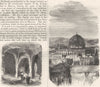 ISRAEL. Jerusalem. Pool of Bethesda 1870 old antique vintage print picture