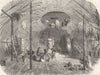 INDIA. A hut, Kar-Nicobar 1870 old antique vintage print picture