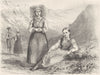 NORWAY. Costumes of Hardanger 1871 old antique vintage print picture
