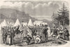 NORWAY. Camp of Siordalen 1871 old antique vintage print picture