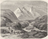 NORWAY. Hor-Ungerne Mountains 1871 old antique vintage print picture