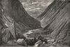 NORWAY. Valley of Heimdal 1871 old antique vintage print picture