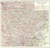 FRANCE. Bourgogne-Morvan Jura-Lyonnais Routiere 1924 old antique map chart