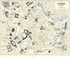 AUSTRIA. Vienna Vienne(Centre) 1954 old vintage map plan chart