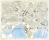 OSLO. Itineraires Routiers Villes, Monuments 1955 old vintage map plan chart