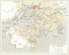 PIRAEUS vintage town city plan. Le Pirée. Athens. Greece 1956 old vintage map