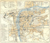 CZECH REP. Prague 1914 old antique vintage map plan chart