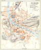 AUSTRIA. Salzburg 1914 old antique vintage map plan chart
