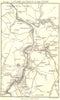 SCOTLAND. Lanark & the falls of Clyde. 1887 old antique vintage map plan chart