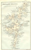 SCOTLAND. Shetland Islands & fair Isle 1887 old antique vintage map plan chart
