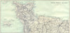 FRANCE. West Normandy & Jersey Normandie 1913 old antique map plan chart