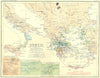 PELOPONNESIAN WAR. Mantinea; Lefktra; Plataea 1880 old antique map plan chart