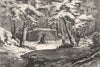 NORWAY. Hut in a Norwegian Forest 1880 old antique vintage print picture