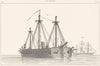 SHIPS. Devastation Batterie flottante 1 en tenue de combat; 2 a voile 1879