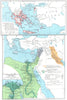 MYCENEAN GREECE. Babylonian Empire Hammurapi Egyptian Thothmes Rameses 1956 map