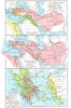 IRAN. Oriental Empires 600BC; Persian Empire 500BC; Greece 1956 old map