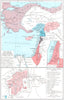 TURKEY. Asia Minor; Crusader states in Syria, c 1140; Jerusalem c 1187 1956 map