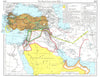 MIDDLE EAST. The near East since 1913, I 1956 old vintage map plan chart