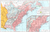 NORTH AMERICA. British Colonies in, 1763-1775; map of Middle 1956 old