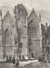 ILLE-ET-VILAINE. Church of Notre Dame, Vitre c1878 old antique print picture